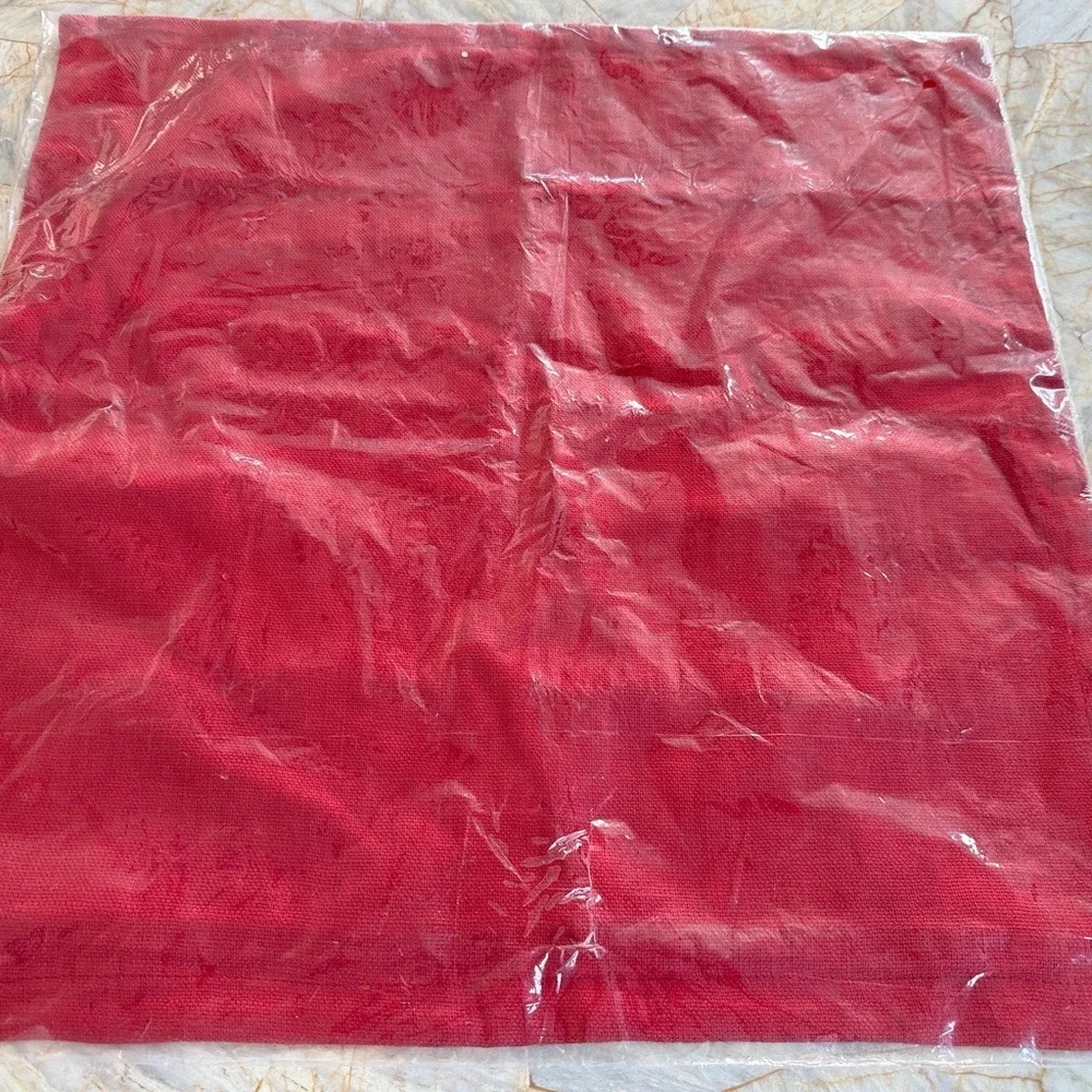 Pottery Barn Tonal Pillow Cover 20x20 Terracotta Red Woven Square Accent New‎